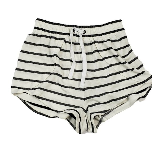 The Fifth Lable Captain Stripe Sweat Shorts White/Black S - Picture 7 of 10